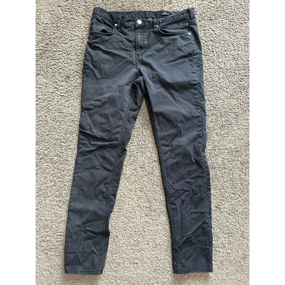 H&M sz 34x34 Slim Fit Solid Print Jeans Navy Blue Men Nice - Picture 1 of 5
